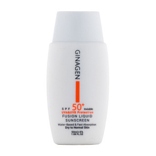 کرم ضد آفتاب بی رنگ ژیناژن مدل Fusion Liquid مناسب پوست خشک و نرمال 50 میل
