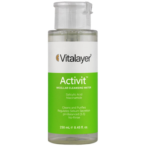 میسلار واتر ویتالیر مدل Activit مناسب پوست مختلط و چرب حجم 250 میلی لیتر