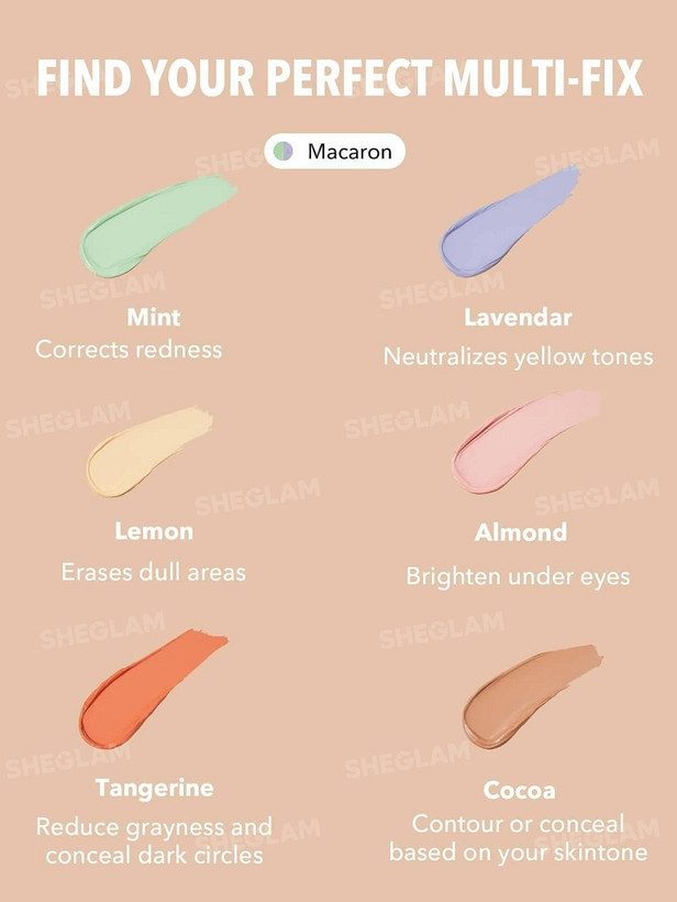پالت اصلاح رنگ (کالر کورکتور) شیگلم مدل Macaron